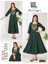Meloni By Blue Hills Plus Size Rayon 14 Kg Foil Print Anarkali Kurti